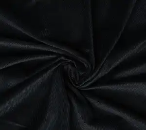  Bawełniany sztruks - cienki koszulowy - czarny kolor