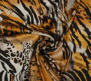 Jedwab satynowy zebry tygrysy lwy